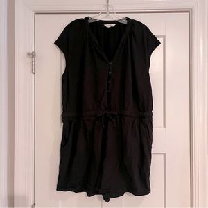 Final price TERRA & SKY Black tie waist romper 1X